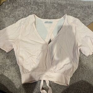 Striped Pink Crop Top